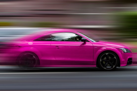pink car